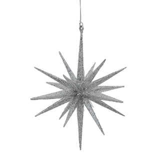 RJL354P Ornamento Estrella Erizo Plata Frost 15 Cm.