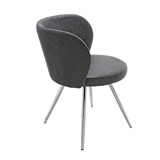 TC2418GG Silla Giratoria Gris con Cromo.