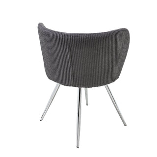 TC2418GG Silla Giratoria Gris con Cromo.