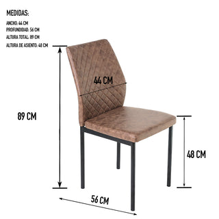 TC2457CN Silla París Café Tela Nanotech tipo Piel