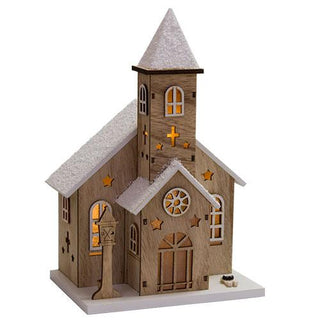 MA1855A Iglesia De Madera LED 30 cm.